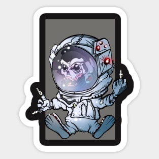 Funny Bad Alien Baby Astronaut Sticker